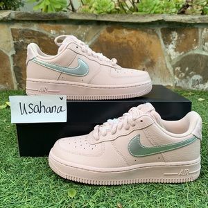 Women’s Nike Air Force 1 pink fluffy shoes
